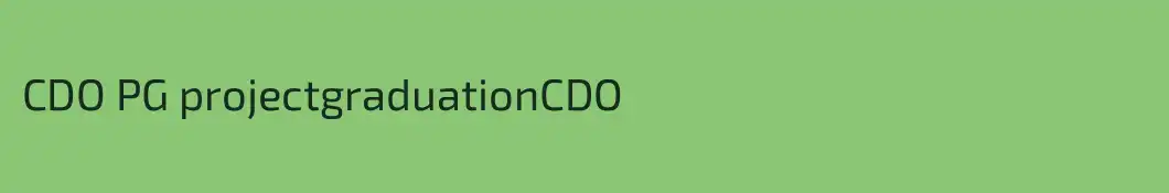 CDO PG projectgraduationCDO